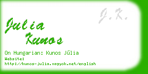 julia kunos business card