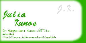 julia kunos business card